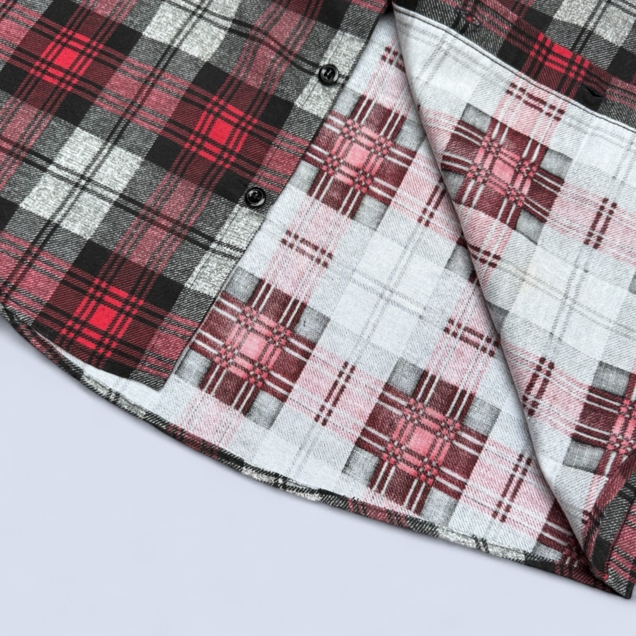 70's SEARS PRINT FLANNEL CHECK SHIRT