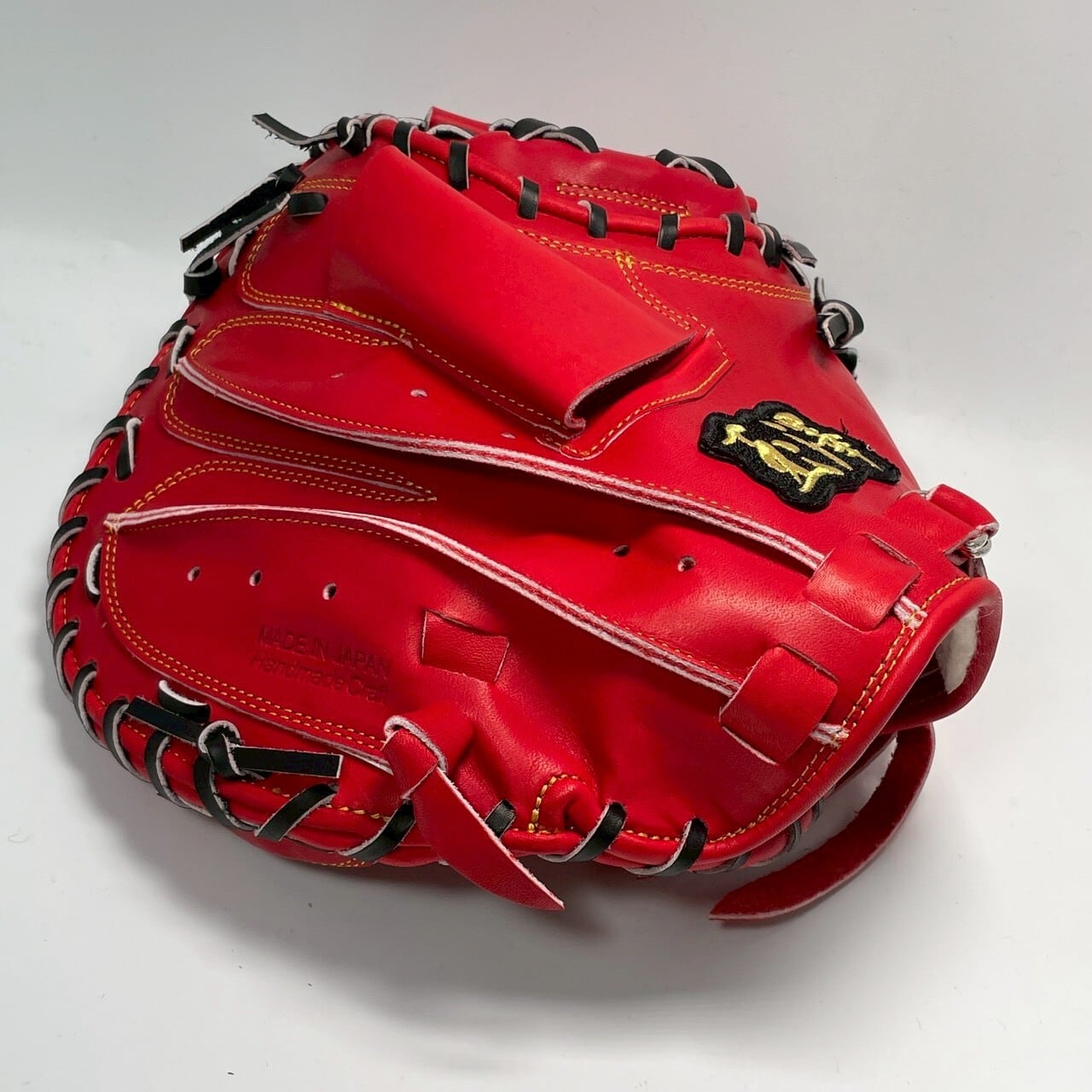 【硬式】玉澤 キャッチャーミット DELUXE TKC-NU2DX型(本体:Rオレンジ 紐:ブラック)タマザワ_03