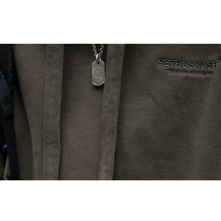 ★HOODED LETTER EMBROIDERY PULLOVER　　　A0872