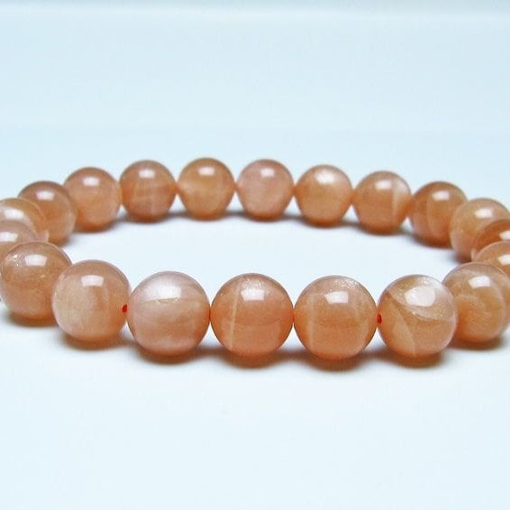 オレンジムーンストーン ブレスレット 11mm 一点物 メール便可 [M便 1/10] 111-48519
