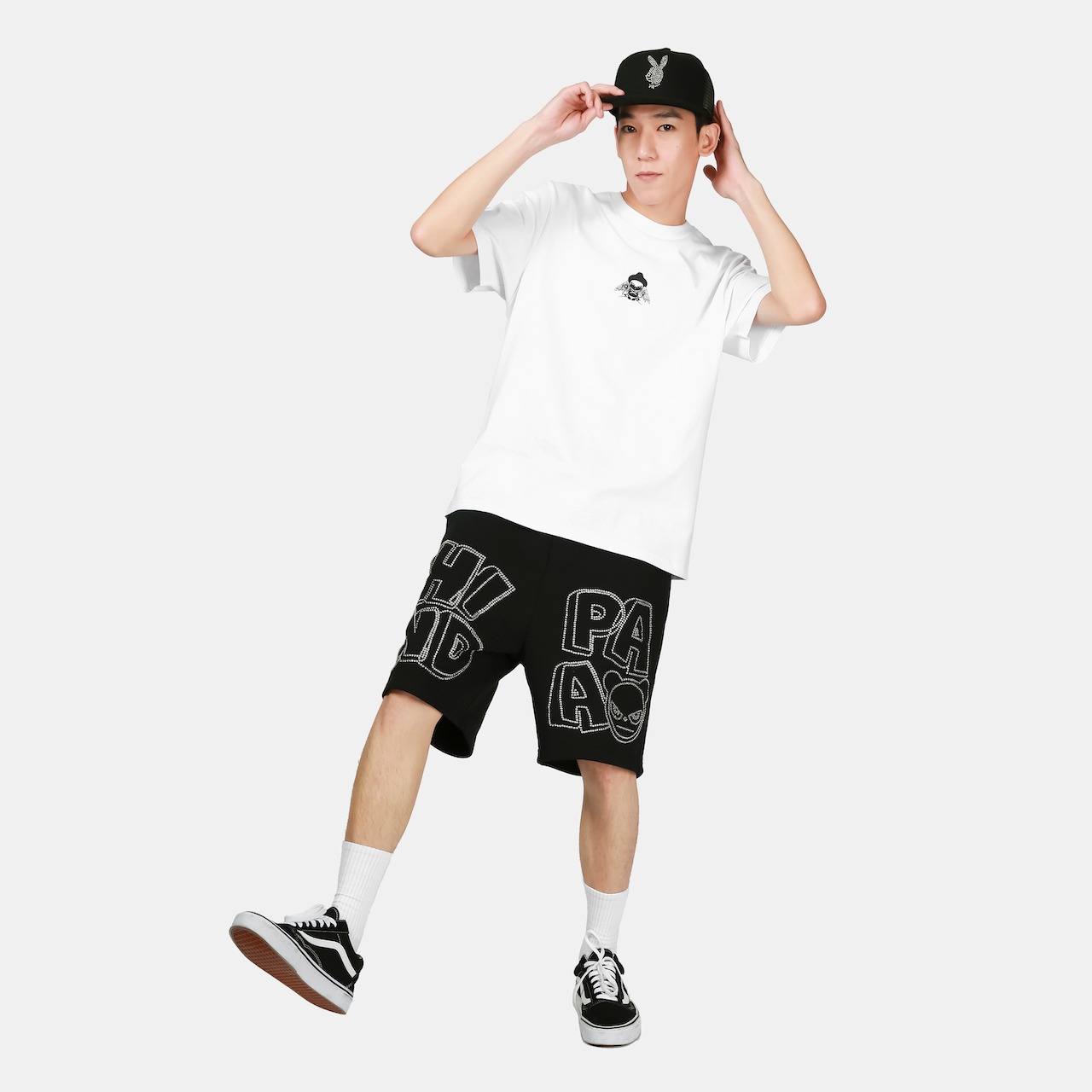 SALE 【HIPANDA ハイパンダ】メンズ バードマン プリント Tシャツ MEN'S BIRD MAN SHORT SLEEVED T-SHIRT / WHITE・BLACK・GREEN