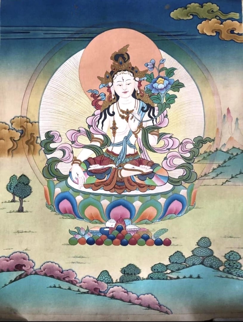 サプタロージェントターラ(7つの目を持つ多羅菩薩)・仏画