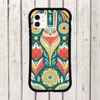 受注生産 iPhoneケース 大きな花のサイケ民芸柄｜花モチーフ PSYF066C
