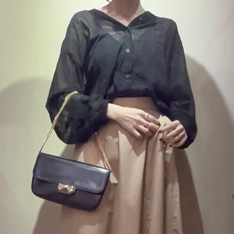 NINA RICCI】ニナリッチ 本革ヴィンテージ チェーンショルダーバッグ