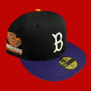 Brooklyn Dodgers Ebbets Field New Era 59Fifty Fitted / Black,Purple (Gray Brim)