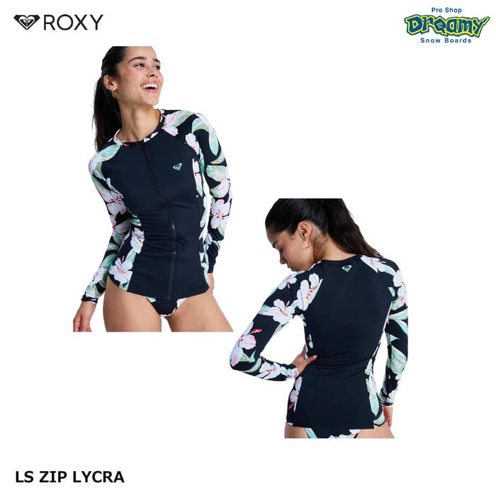 ROXY LS ZIP LYCRA ERJWR03898 ラッシュガード ジップアップ 長袖