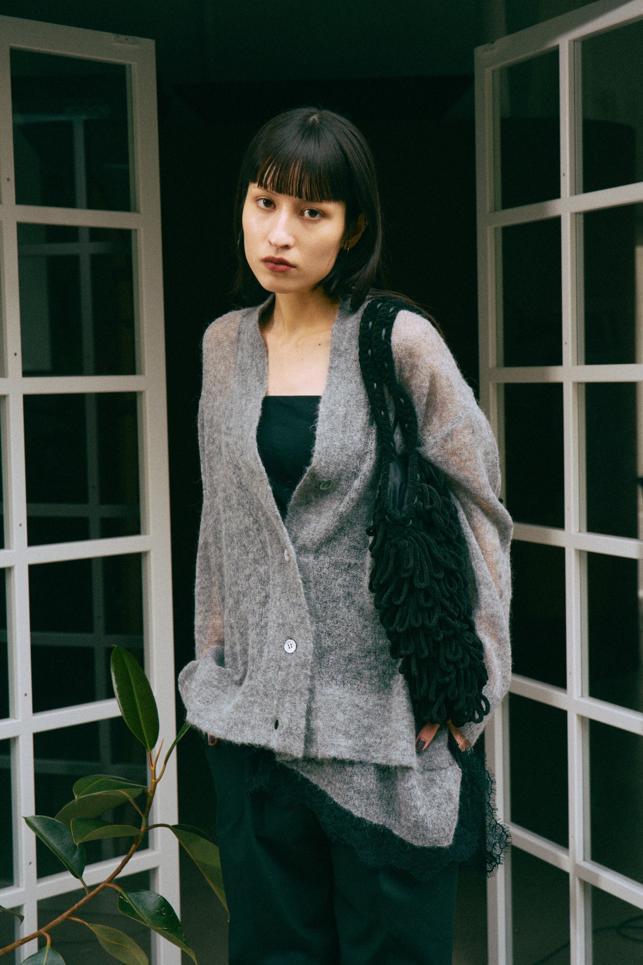 Thick Velvet Loop Monster Bag Hand Knit