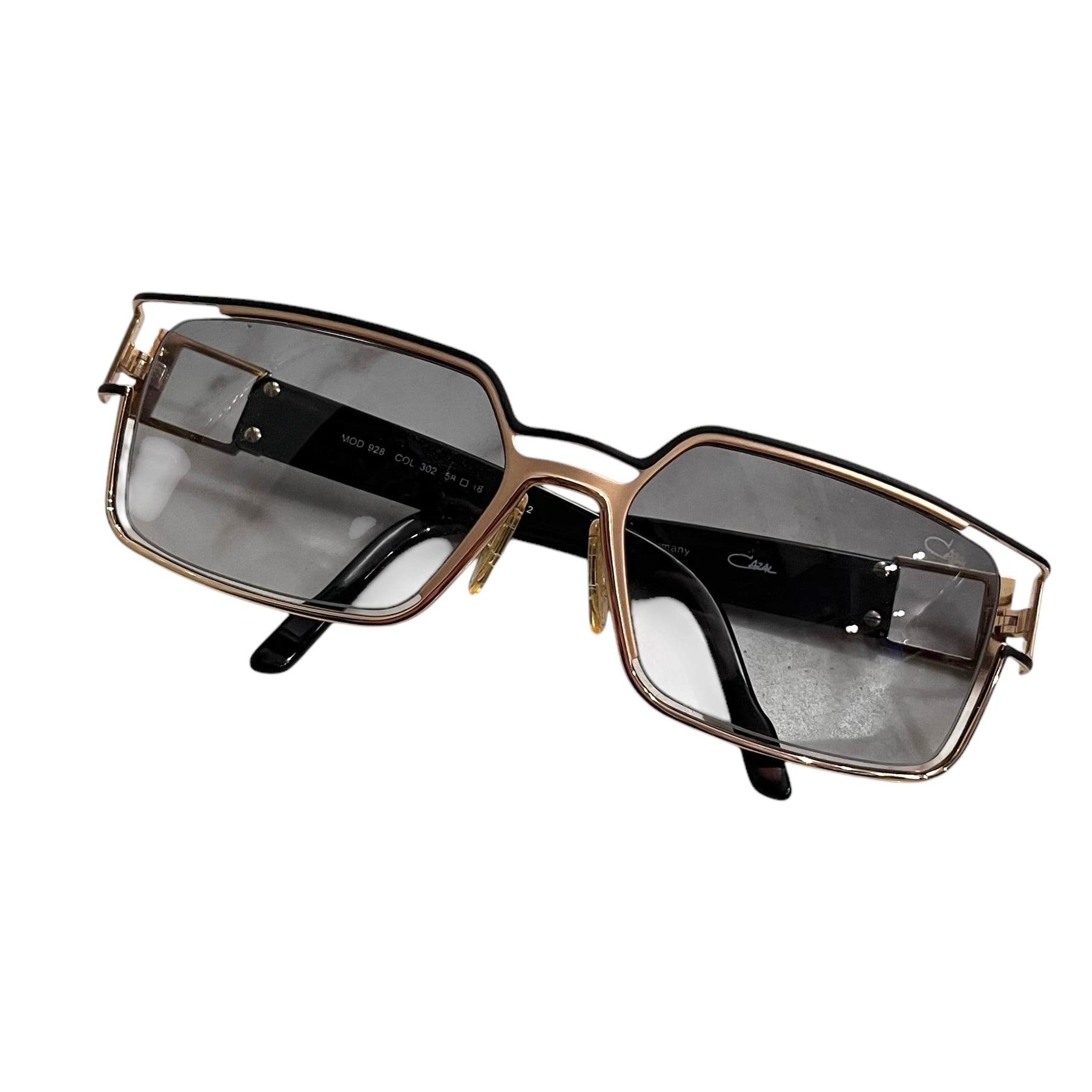 カザールサングラスCZ-928未使用 CAZAL black & gold sunglasses 
