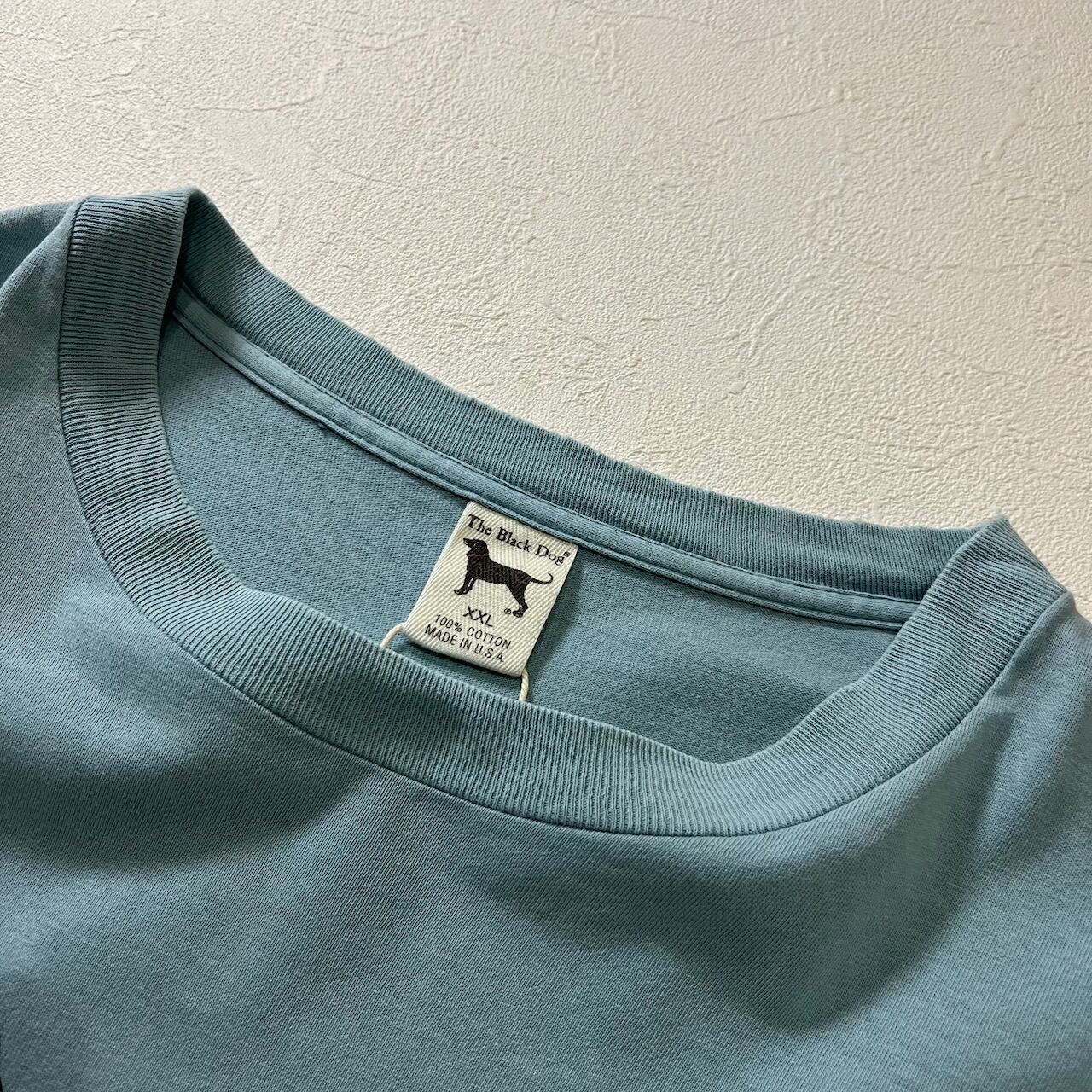 USA The Black dog アニマル 犬 ダメージ Tシャツ ブラックドッグ