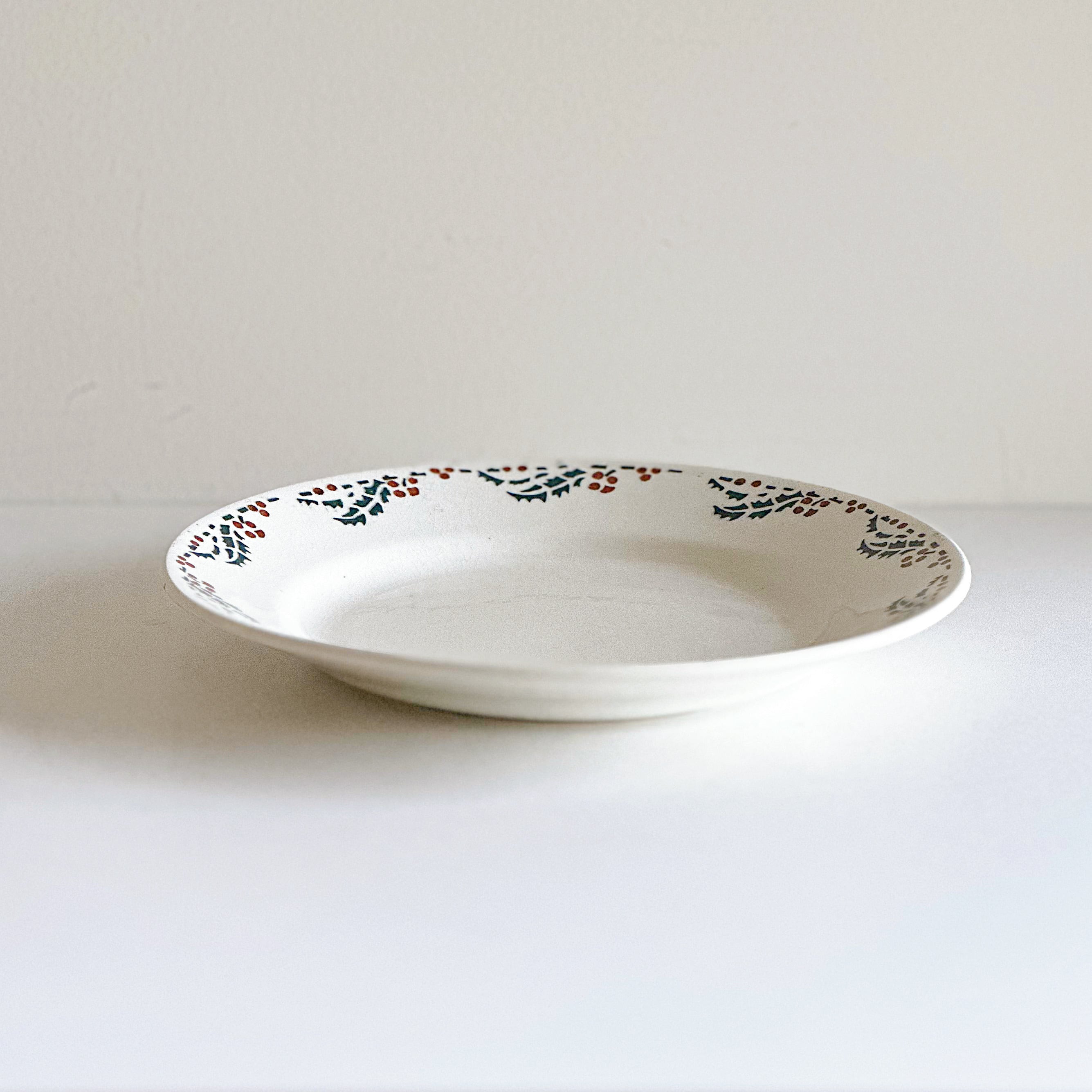 Luneville リュネヴィル プレート HOUX ヒイラギ（フランス） | ぽわに