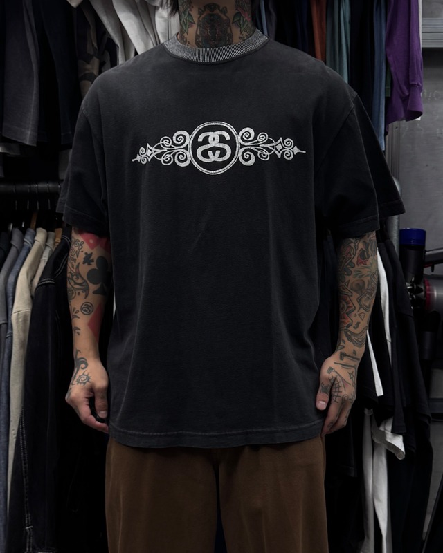 【Special!!】80’s~90’s old stussy SS Link Design Tee “黒タグ” 【高円寺本店】