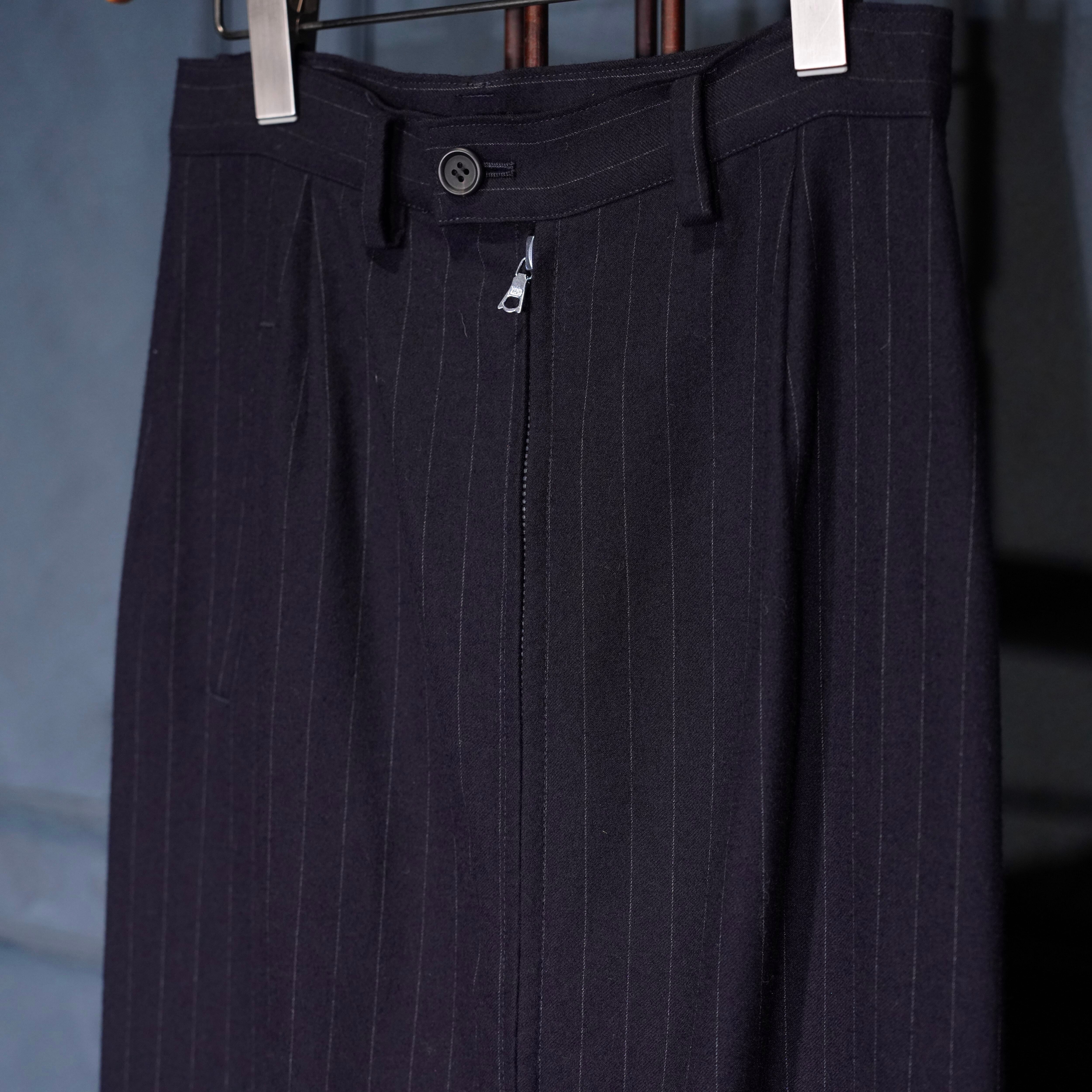 Y's YOHJIYAMAMOTO STRIPE PATTERNED WOOL LONG SKIRT/ワイズヨウジ