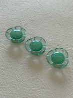 Japanese Vintage ボタン 22mm button フラワー カボション グリーン アクセサリーパーツ 装飾材 カルトナージュ