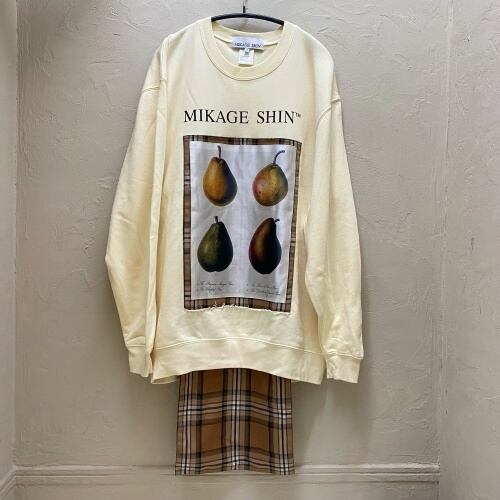 MIKAGE SHIN ミカゲ シン La France Bold Sweat スウェット ベージュ size3 【代官山06】 |  ブランド古着Brooch powered by BASE