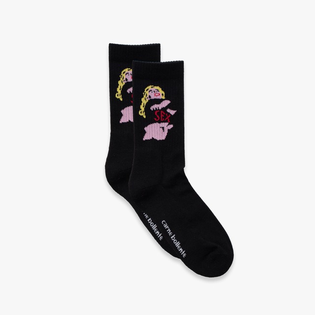 CARNE BOLLENTE 25AW SOCK STRIP TEASE (BLACK)