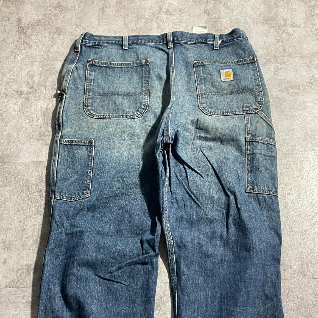 10s メキシコ製 デニム ダブルニー Carhartt EB227 36×34 | ib2