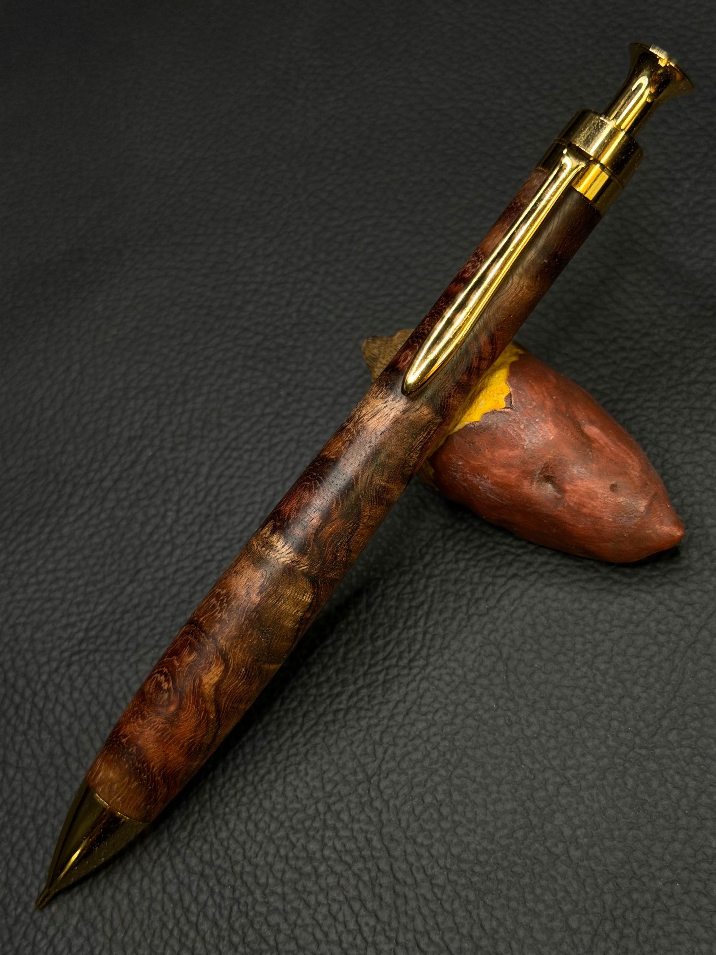 2 極上＋黒檀瘤 ゴールド0.5mmシャープペンシル | こぶた工房
