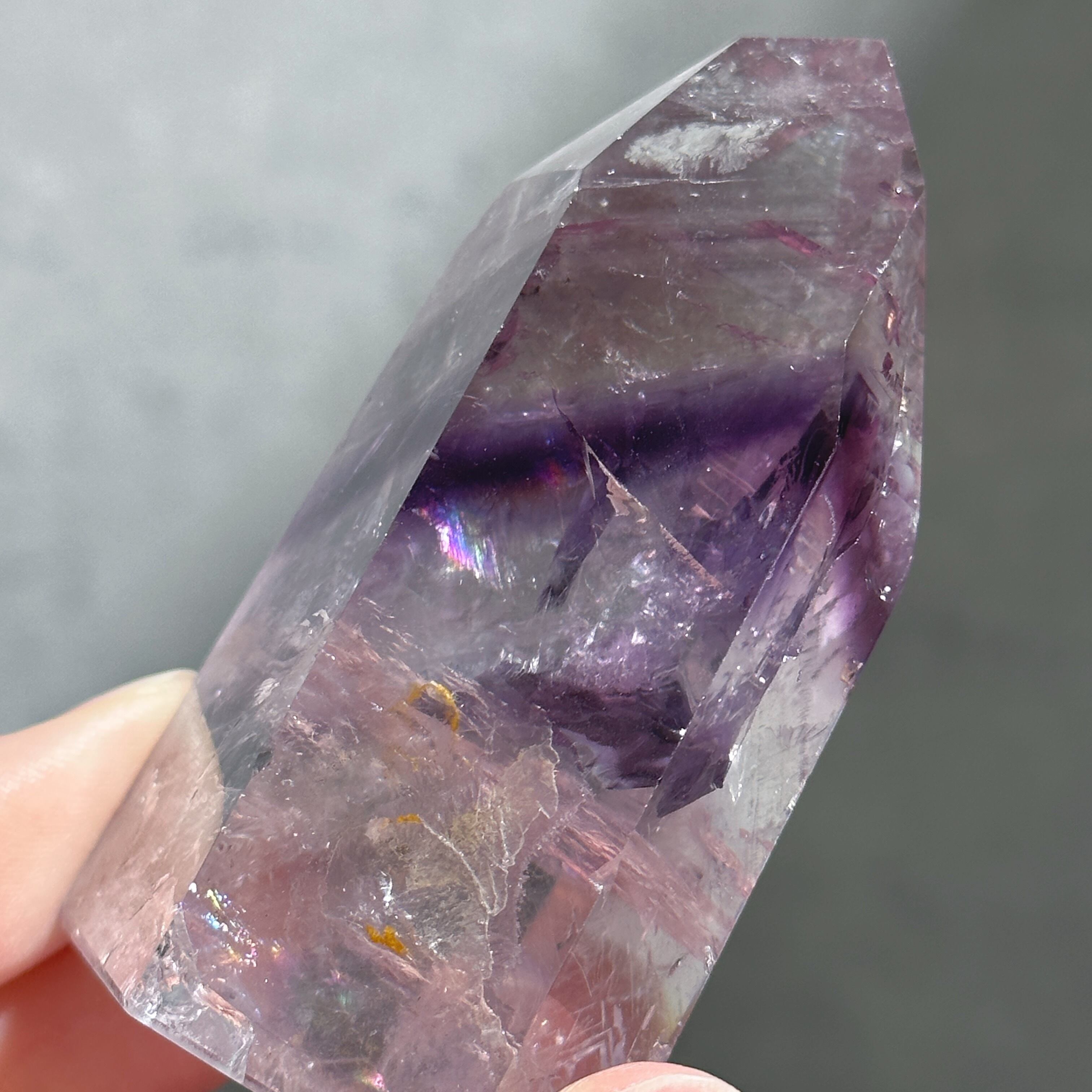 透明感・虹◎【ハイクオリティ】ファントムアメジスト タワー13