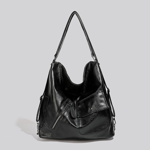 zip pocket shoulder bag / l0860