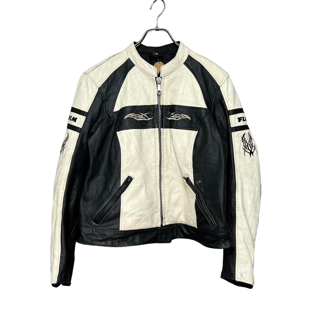 DAMEN レーシングジャケット L レザー 刺繍 | 古着屋OLDGREEN 