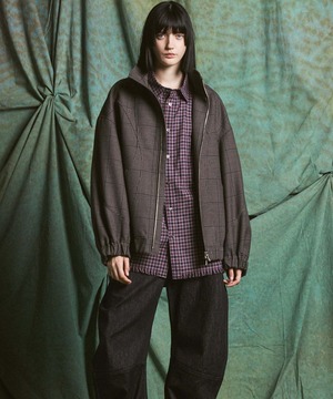 【26AW | MEN】MAISON SPECIAL メゾンスペシャル / プライムオーバーカーブ切り替えスタンドブルゾン  / 11262211502