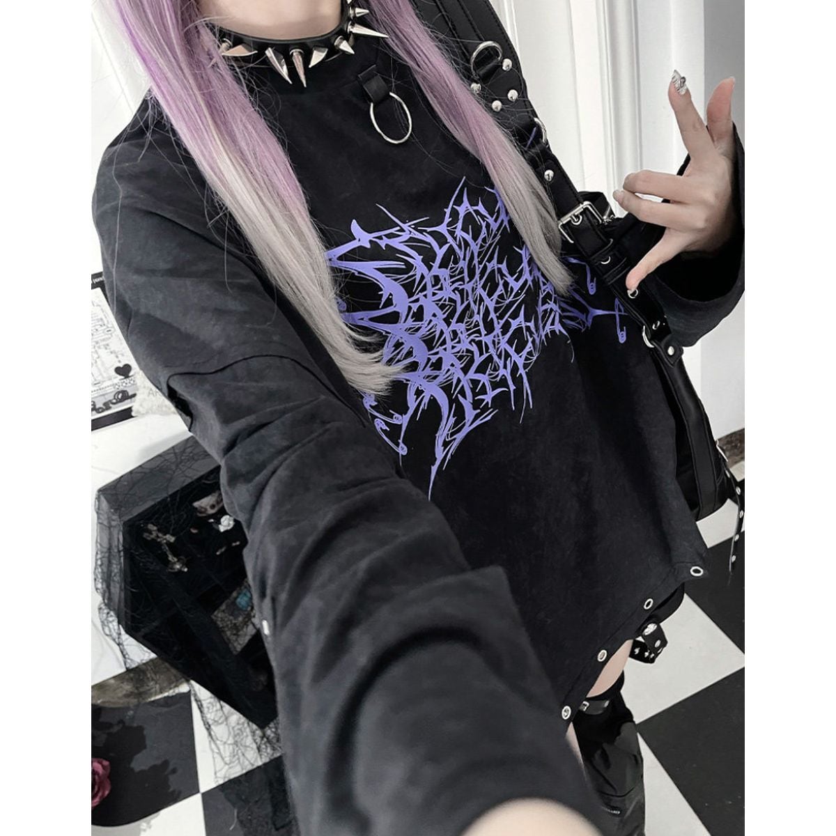 サブカル系ゴシックオーバーサイズトップス | Maiden's Rêve