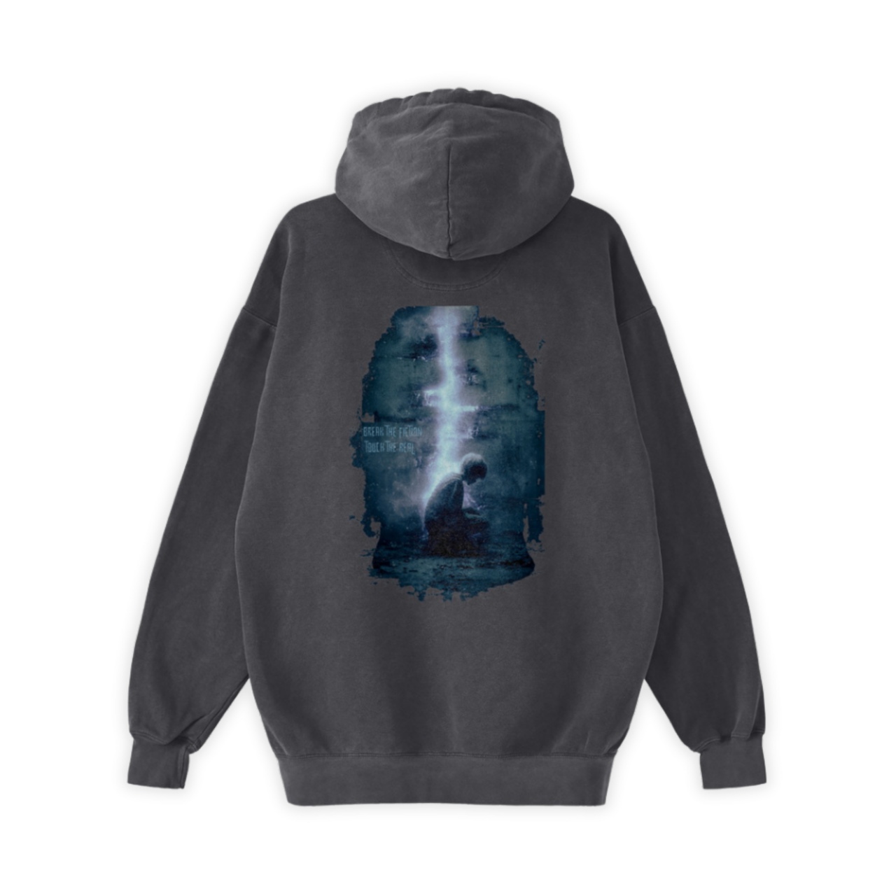 WALL BREAKER　Garment dye Hoodie Black [T0007]