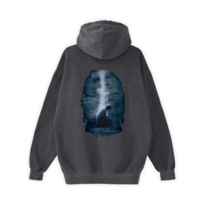 WALL BREAKER　Garment dye Hoodie Black [T0007]