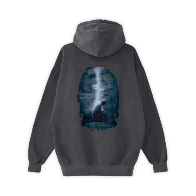 WALL BREAKER　Garment dye Hoodie Black [T0007]