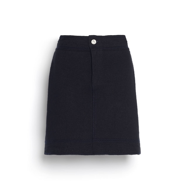 BARRIE　DENIM CASHMERE COTTON SKIRT　BLACK