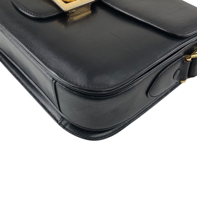 CELINE セリーヌ ショルダーバッグ ブラック 馬車 ホースキャリッジ レザー クロスボディ vintage ヴィンテージ オールド mimnwz