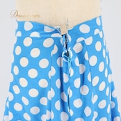 フラメンコ 衣装 ファルダ スカート シージョ 水玉 フリル ボランテ ドット 水色 白 かわいい ダンス パーティ 発表会 舞台 ステージ ホワイト系 ブルー系 子供用 おしゃれ コスチューム フレア かわいらしい フォーマル ステージ衣装 パフォーマンス