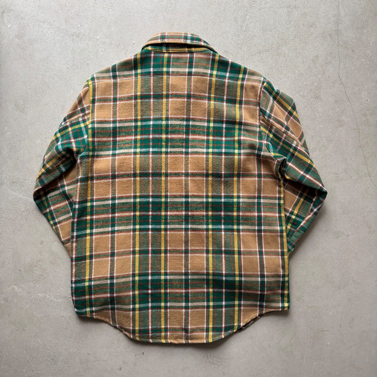 70's COTTON FLANNEL PLAID SHIRT