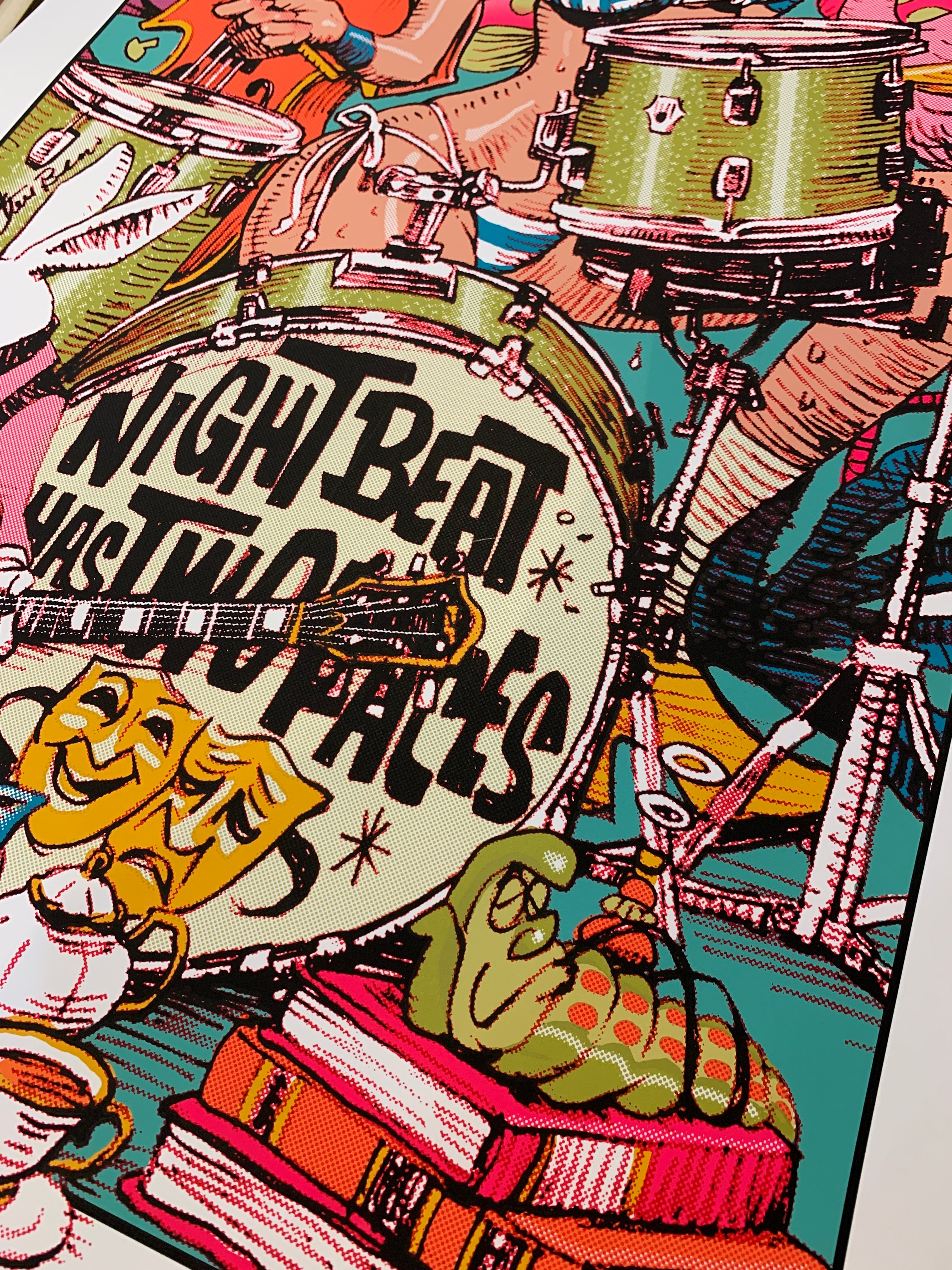 JUNKBLUES x Rockin'Jelly Bean Silk Screen Print -JunkBlues