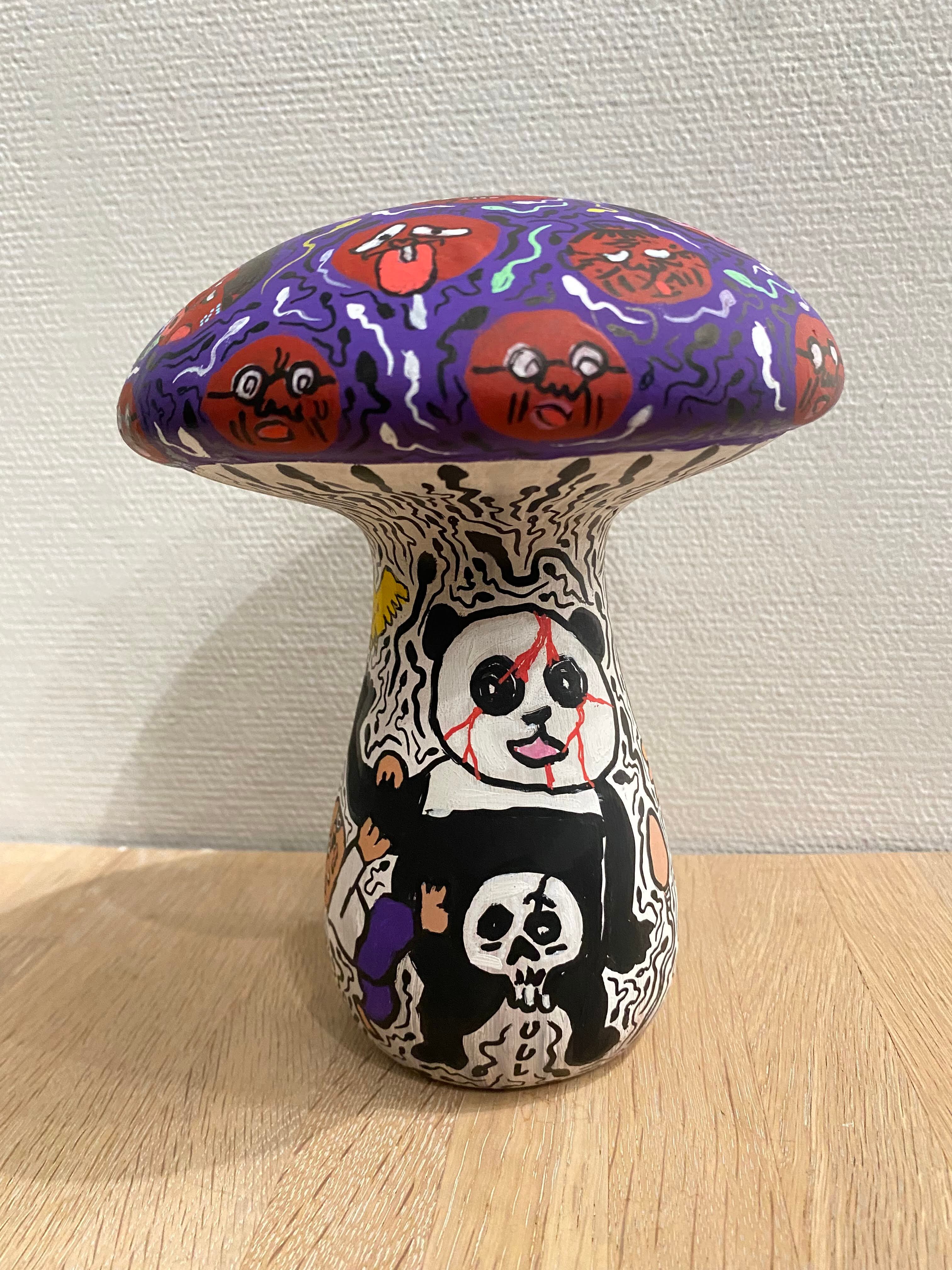 特大サイズ！村田家族精子毒キノコのオブジェ(手描き)血まみれパンダ