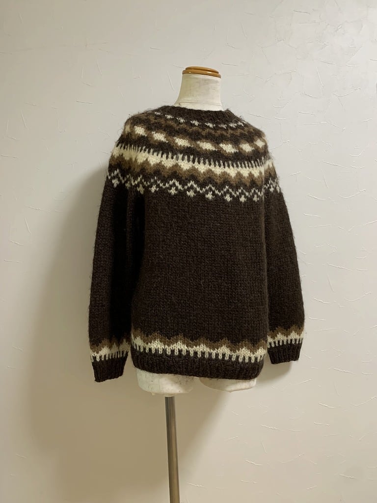 1970's Knitting Pattern Crew Neck Nordic Sweater