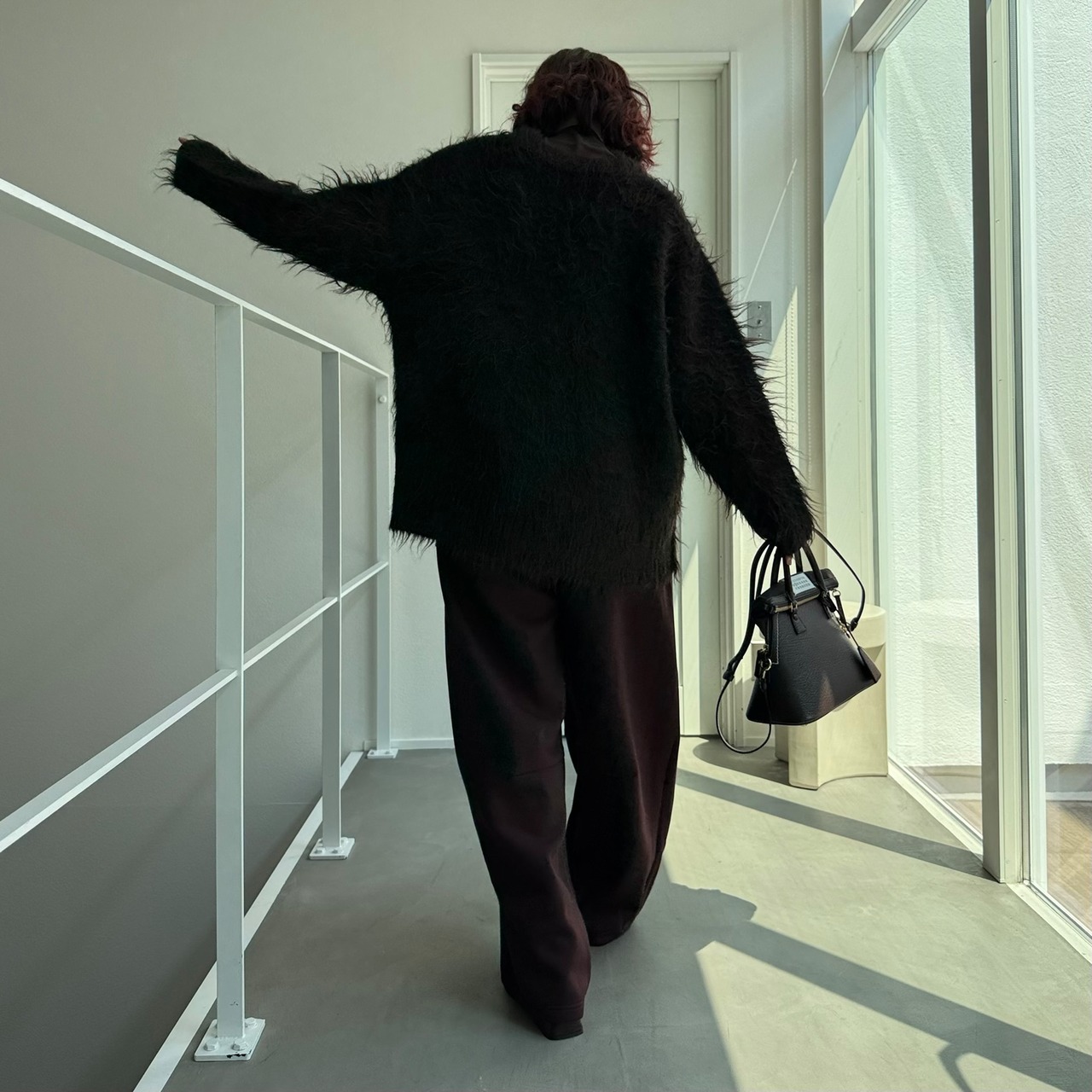 【受注予約:11月上旬入荷予定】シャギーオーバーニットCD/ダークブラウン