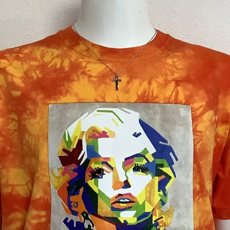 オレンジ タイダイ柄 半袖Tシャツ タイダイTシャツ | アトムプリント - 大阪でのオリジナルTシャツ