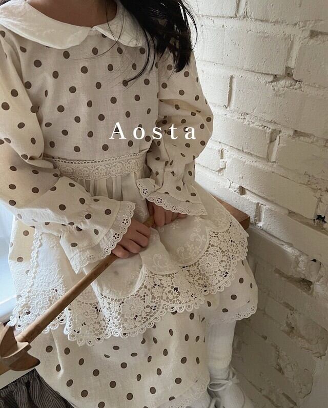 【即納】AOSTA / コットンカラーワンピース