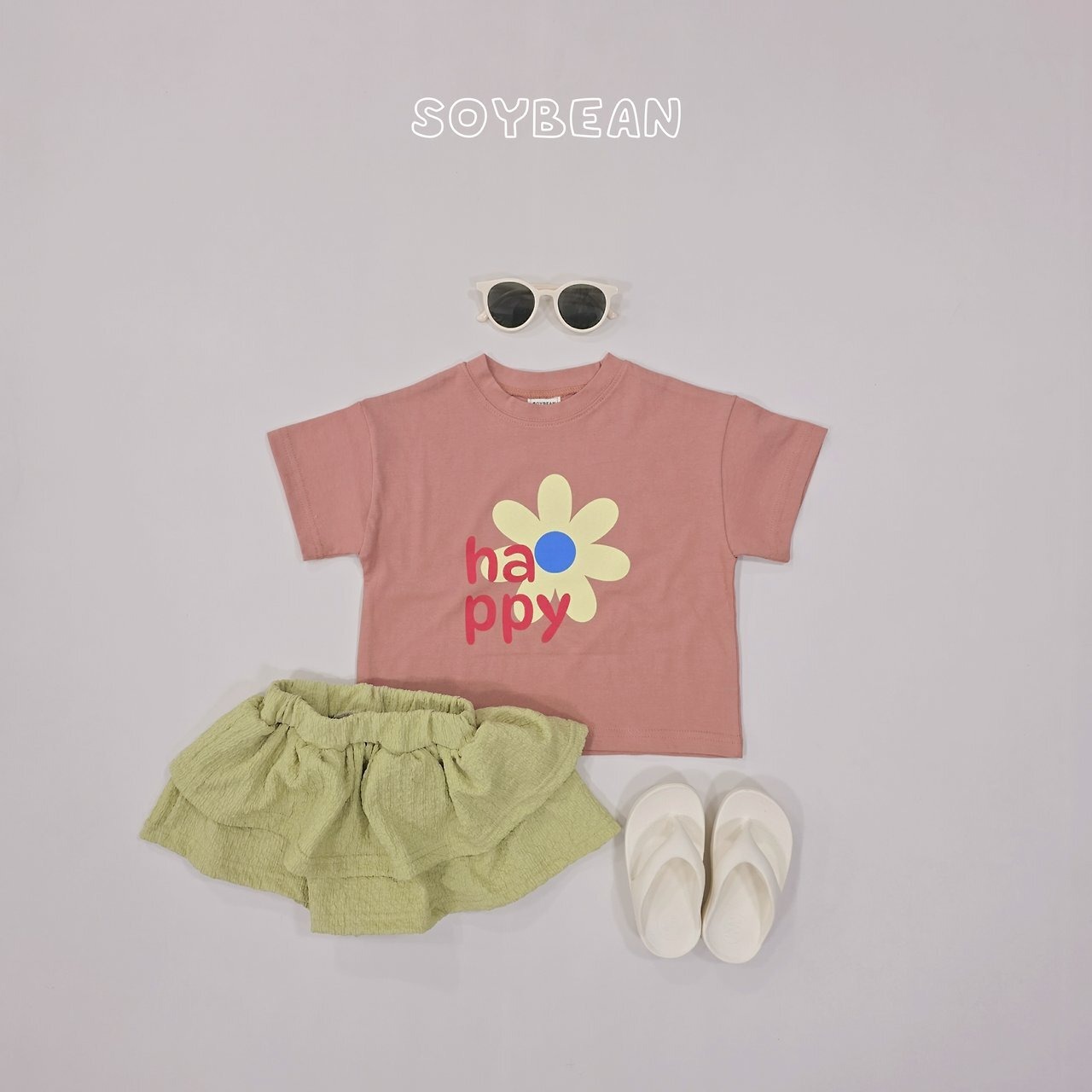 【取寄/韓国直送】SOYBEAN 26/SM HappyフラワーTシャツ｜夏服｜韓国子供服