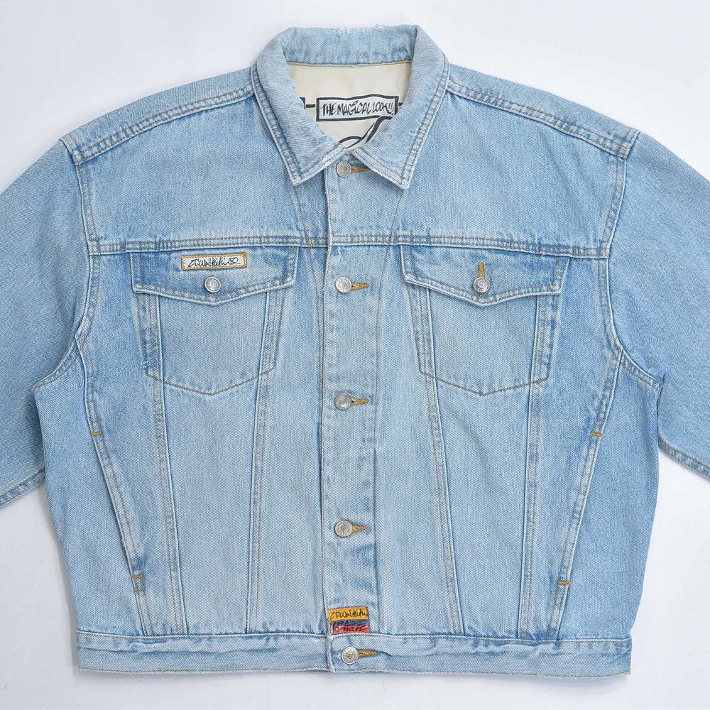 90s L.C.WAIKIKI パッチ刺繍カスタム デニム トラッカージャケット G