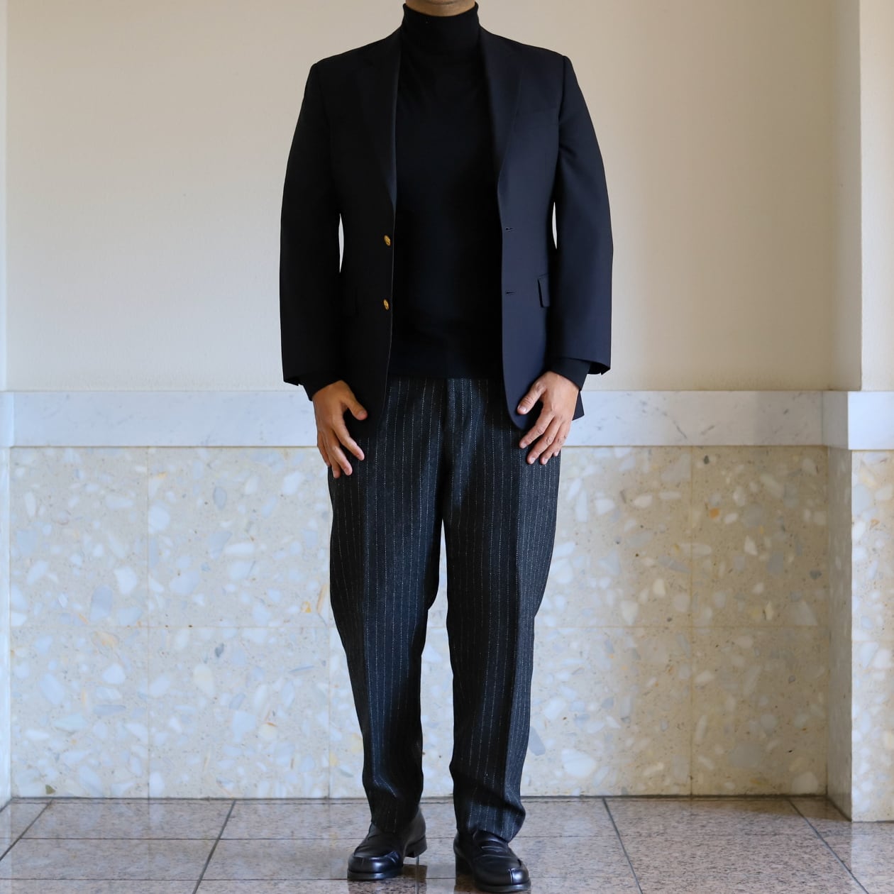 極美品】BROOKS BROTHERS Loro Piana Made in Canada wool Navy blazer