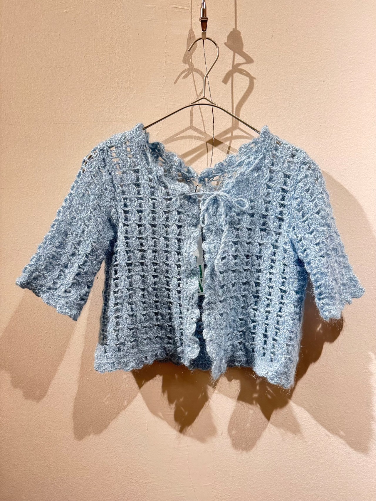 Handmade Mohair Openwork Knit Cardigan