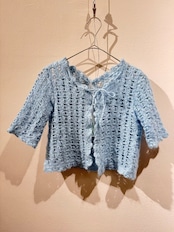 Handmade Mohair Openwork Knit Cardigan