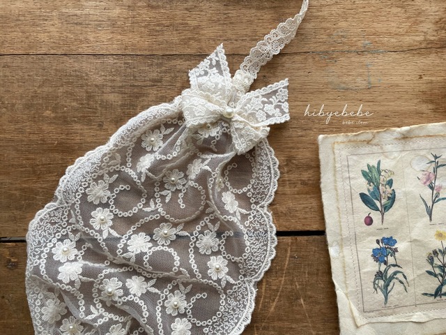 【即納】<Hibyebebe>  Gypsophila lace hair band