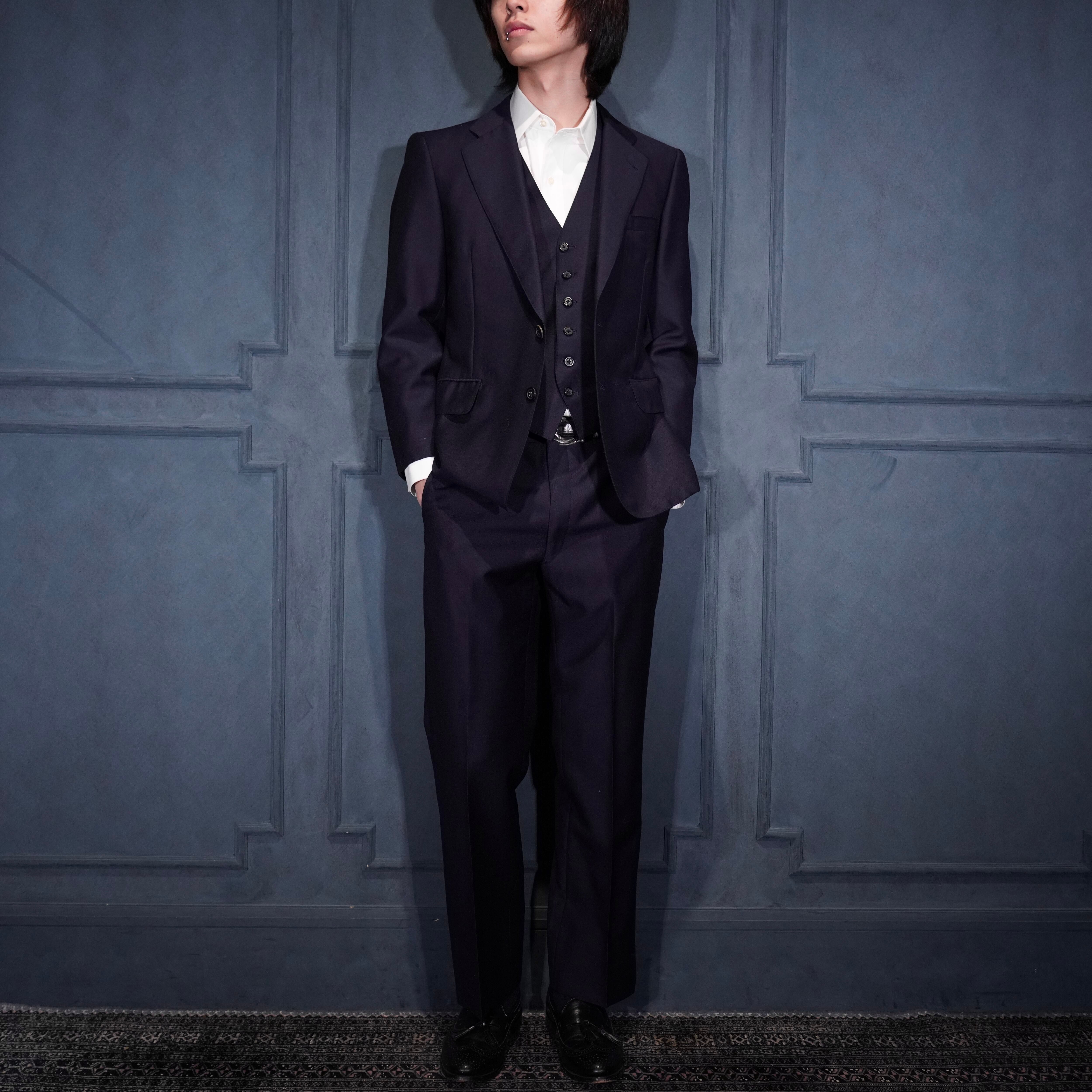 【Burberrys】バーバリーズ ネイビー系 3p スーツ メンズ 180Y7 Burberrys】バーバリーズ ネイビー系 3p スーツ メンズ 180Y7