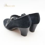 フラメンコ 衣装 シューズ 5サイズ ガジャルド gallardo ブラック系 黒 スエード スウェード 袋 ケース セット 釘 釘有り ヒール 靴 くつ ストラップ シンプル オールブラック レッスン 練習 イベント ステージ ブラシ付き