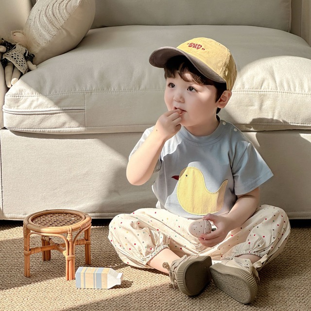 【セット】ひよこ半袖Tシャツドットパンツセットアップ - 4