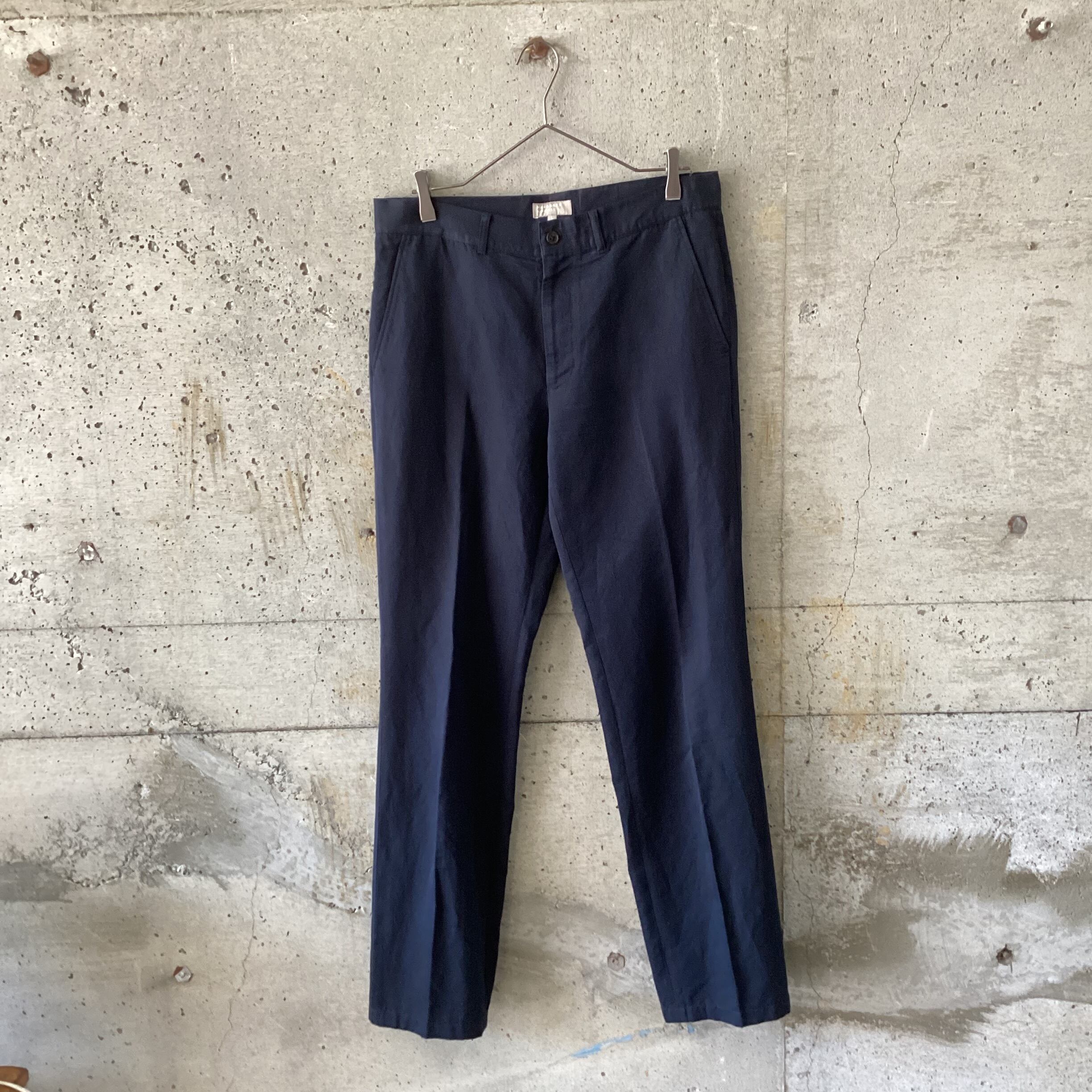 black cotton linen pants