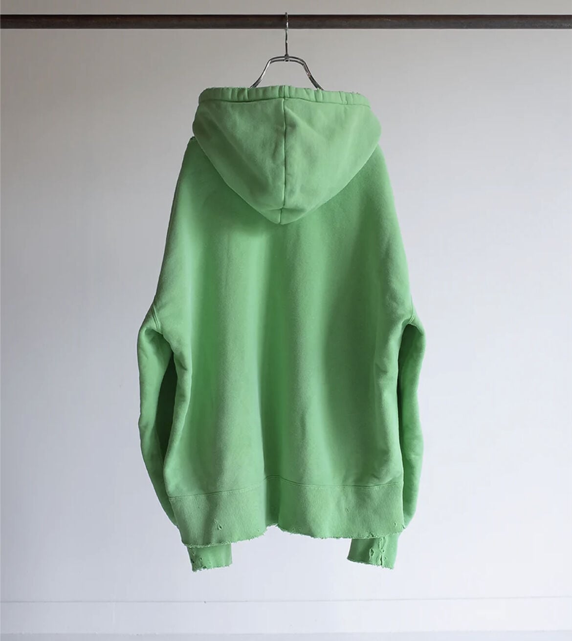 ANCELLM DYED DAMAGE HOODIE(PISTACHIO) ANC-CT16 | IAAAM ONLINE STORE